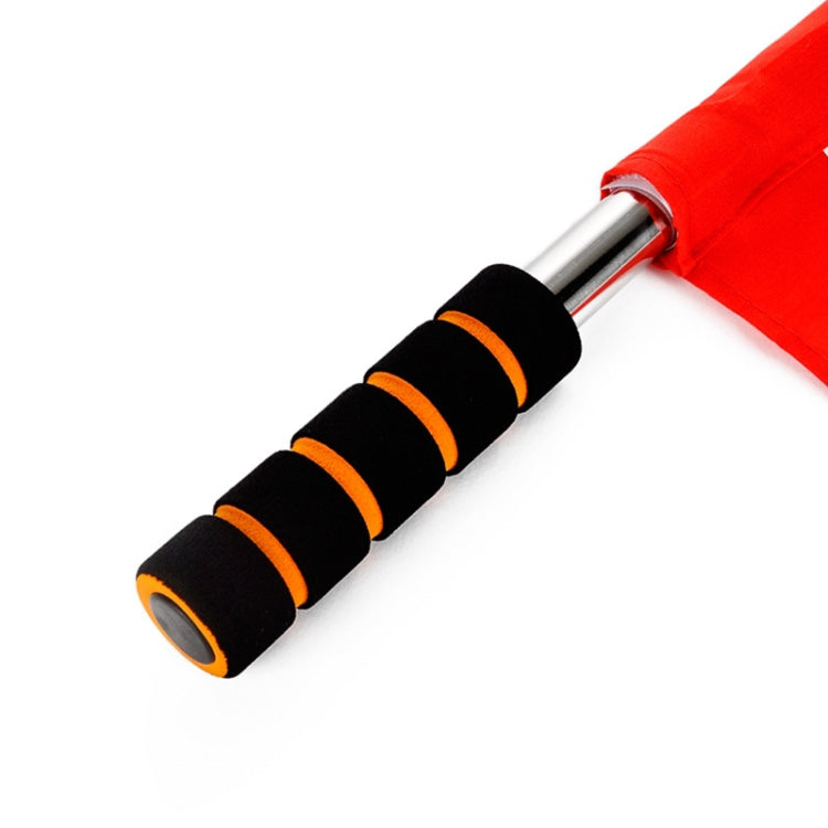 2 PCS Stainless Steel Flagpole Referee Flag Track and Field Competition Signal Flag