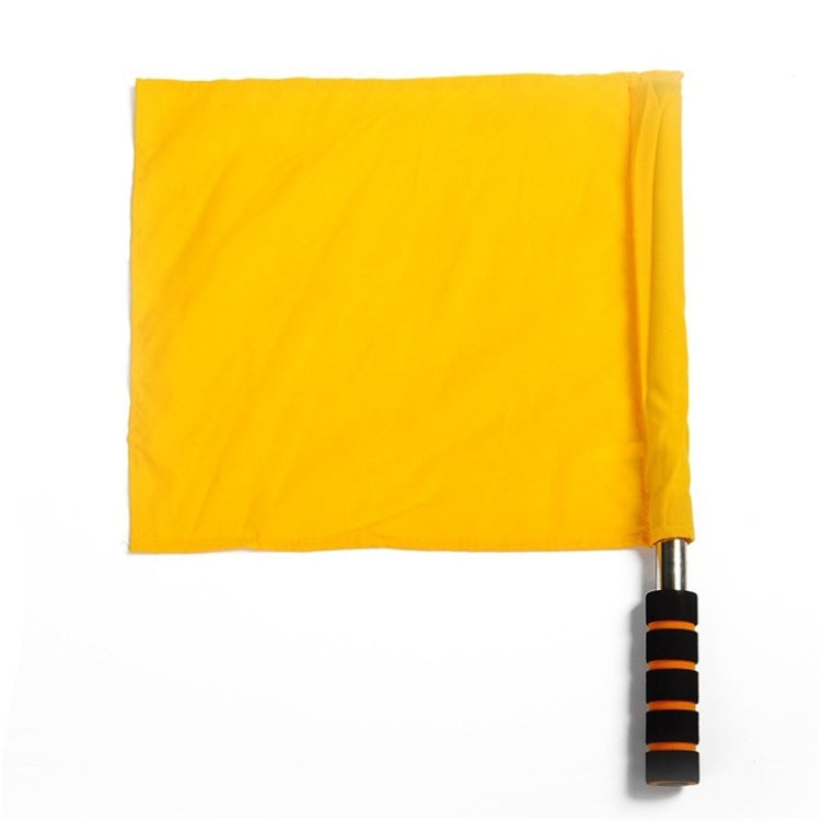 2 PCS Stainless Steel Flagpole Referee Flag Track and Field Competition Signal Flag