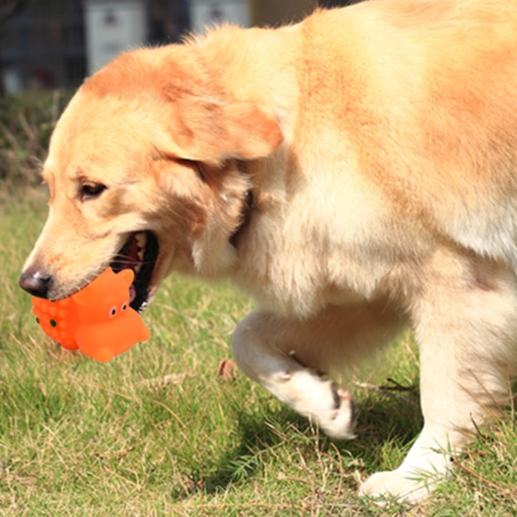Hippo Shaped Sound Toys Pet Dog Chew Toys for Pet Teeth, Random Color Delivery, Size: 8.0 x 6.0 x 6.0cm
