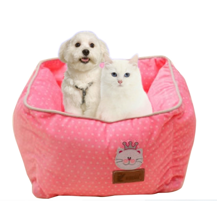 Fully Washable Square Soft Pet House Nest, Outside Size: 43.0 x 43.0cm, Inside Size: 33.0 x 33.0cm