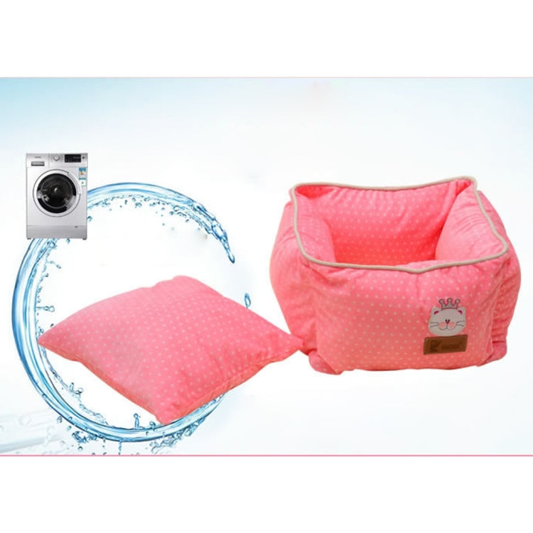 Fully Washable Square Soft Pet House Nest, Outside Size: 43.0 x 43.0cm, Inside Size: 33.0 x 33.0cm