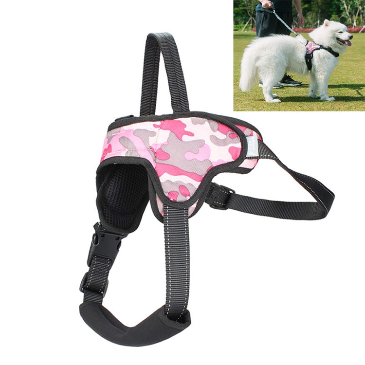 Tuffhound 1602 Adjustable Dog Harness Lead Leash Collar Belt,Size:M, 3.0x(46-55)+(58-70)cm(Pink)