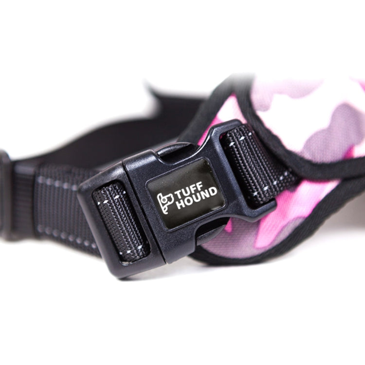 Tuffhound 1602 Adjustable Dog Harness Lead Leash Collar Belt,Size:M, 3.0x(46-55)+(58-70)cm(Pink)