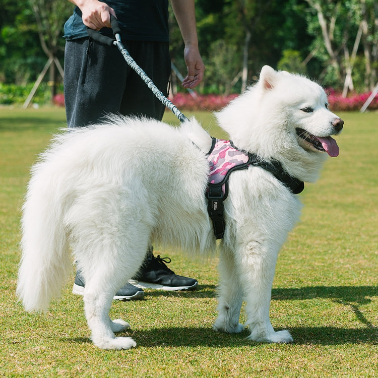Tuffhound 1602 Adjustable Dog Harness Lead Leash Collar Belt,Size:M, 3.0x(46-55)+(58-70)cm(Pink)