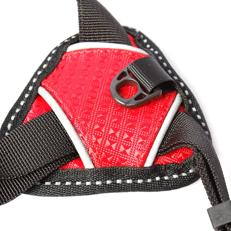 Tuffhound 1617S Adjustable Dog Harness Lead Leash Collar Belt,Size:L, (56-68)+(52-76)cm (Red)
