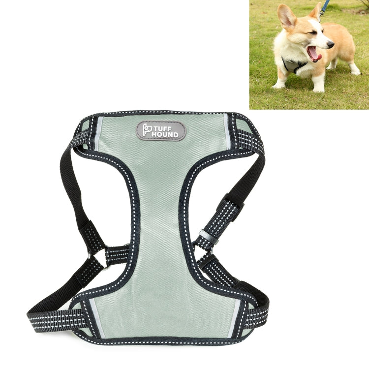 Tuffhound 1619 Adjustable Dog Harness Lead Leash Collar Belt,Size:S, 1.5x(40-56)cm (Grey)