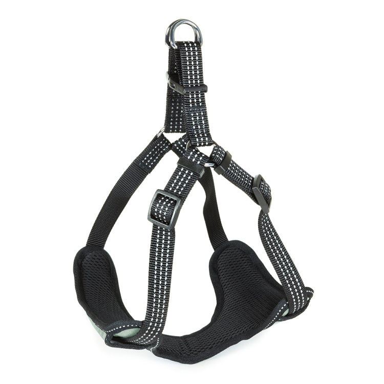 Tuffhound 1619 Adjustable Dog Harness Lead Leash Collar Belt,Size:M, 2x(50-73)cm(Grey)