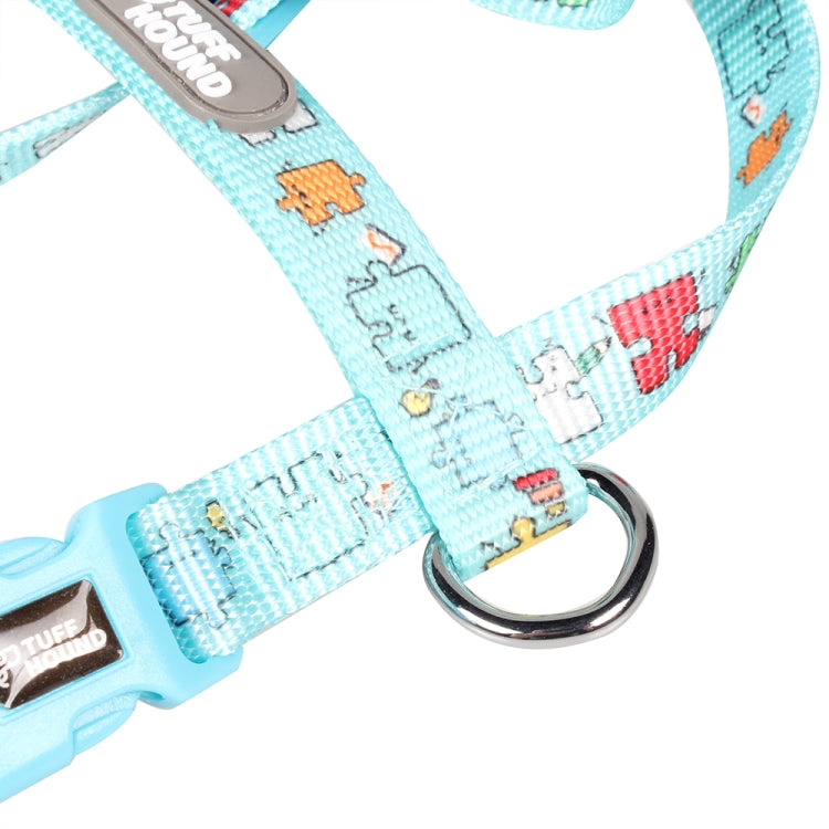 Tuffhound 1634 Adjustable Dog Harness Lead Leash Collar Belt,Size:S, 1.5x(28-45)x(32-50)cm (Blue)