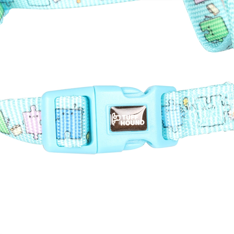 Tuffhound 1634 Adjustable Dog Harness Lead Leash Collar Belt,Size:S, 1.5x(28-45)x(32-50)cm (Blue)