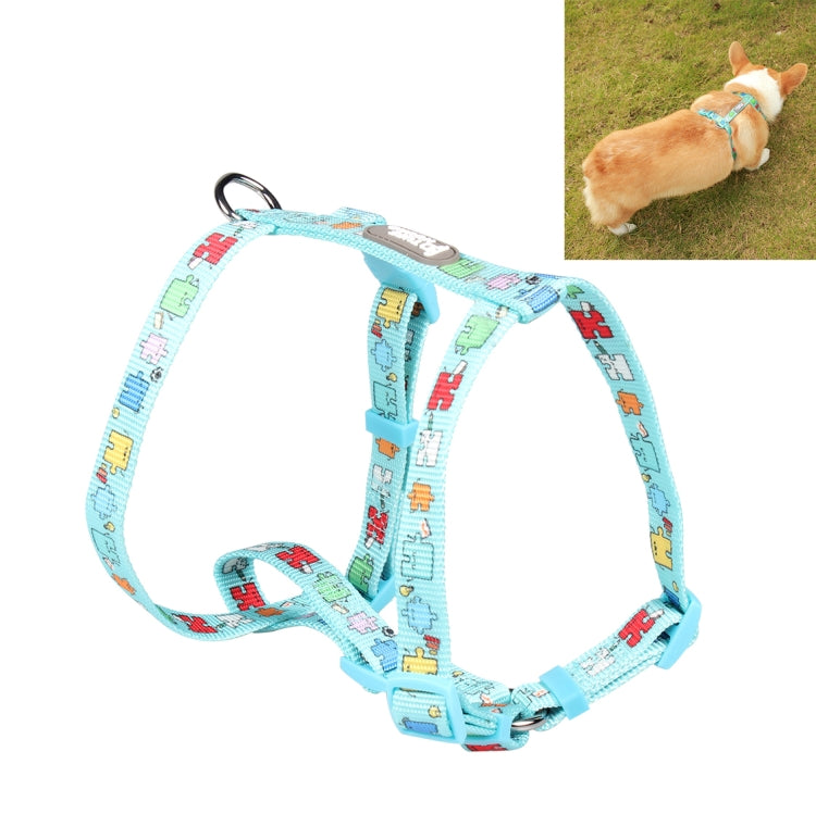 Tuffhound 1634 Adjustable Dog Harness Lead Leash Collar Belt,Size:M, 2x(35-58)x(42-70)cm (Blue)