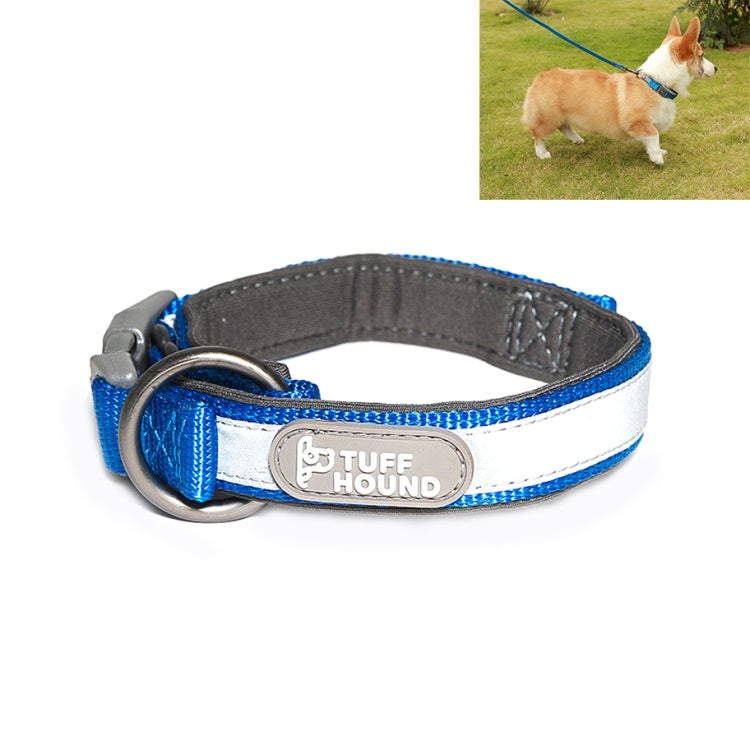 Tuffhound 1427 Nylon + Submersible + Reflector Bar Adjustable Dog Collar, Adjustable Range: 1.5x(28-40)cm,Size:S