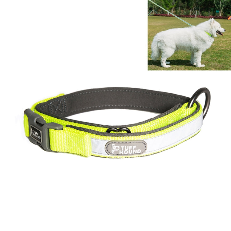 Tuffhound 1427 Nylon + Submersible + Reflector Bar Adjustable Dog Collar, Adjustable Range: 2.5x(50-66)cm,Size:L