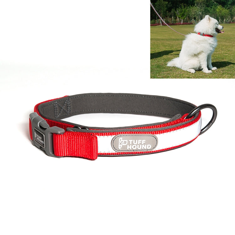 Tuffhound 1427 Nylon + Submersible + Reflector Bar Adjustable Dog Collar, Adjustable Range: 2.5x(50-66)cm,Size:L