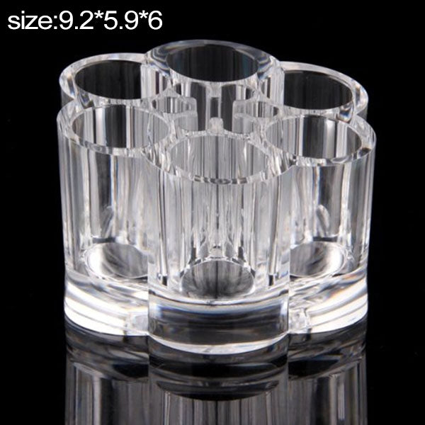 2 PCS Modern Simple Plum-shaped Plastic Crystal Transparent Beauty Makeup Tools Shelf Storage Box, Size: 9.2*6cm