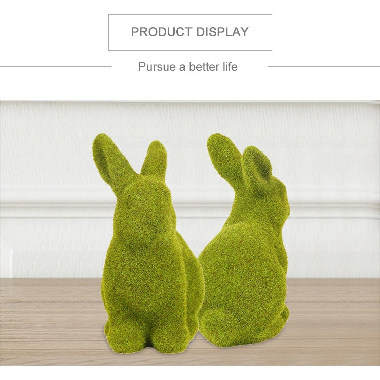 Simulation Animal Doll Creative Flocking Sitting Rabbit Home Decoration, Size: 13*8*17cm