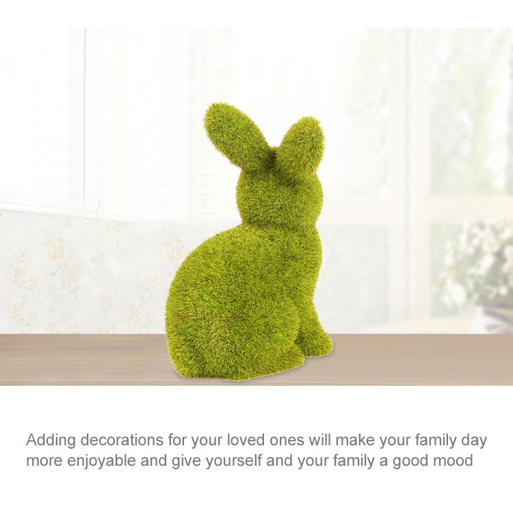 Simulation Animal Doll Creative Flocking Sitting Rabbit Home Decoration, Size: 13*8*17cm