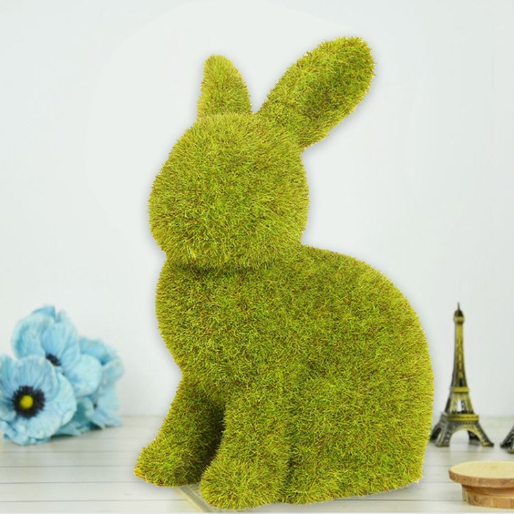 Simulation Animal Doll Creative Flocking Sitting Rabbit Home Decoration, Size: 13*8*17cm