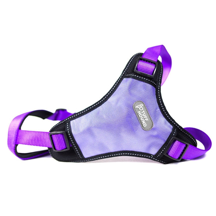 Tuffhound 1639 Dog Harness Lead Leash Collar Belt,Size:M, 2x(40-62;54-75)cm (Purple)