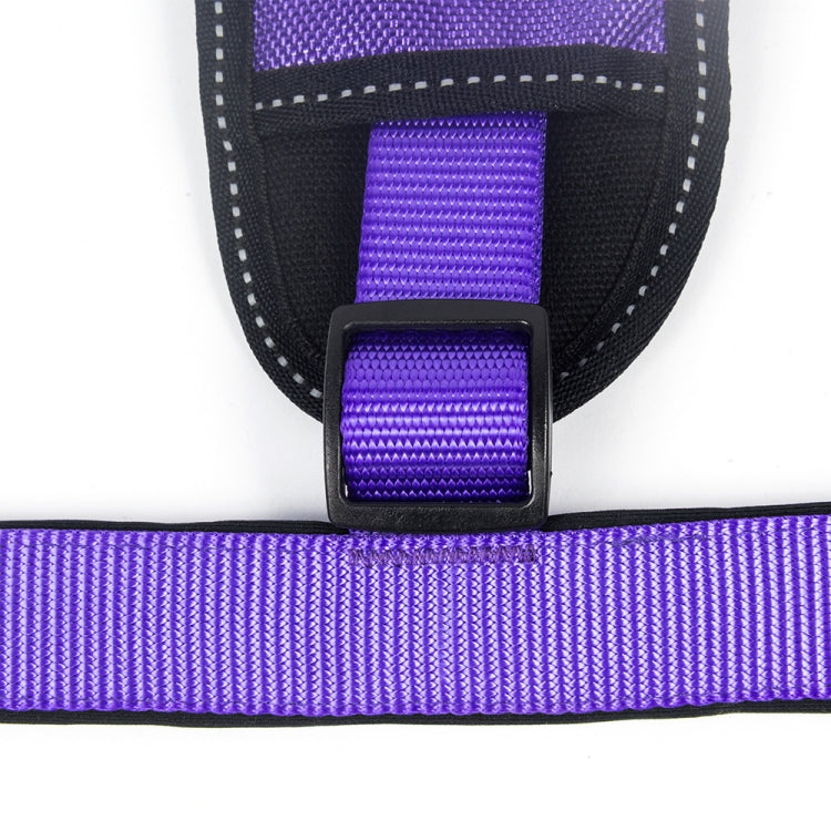 Tuffhound 1639 Dog Harness Lead Leash Collar Belt,Size:M, 2x(40-62;54-75)cm (Purple)