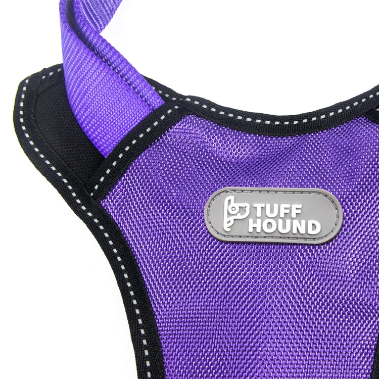 Tuffhound 1639 Dog Harness Lead Leash Collar Belt,Size:M, 2x(40-62;54-75)cm (Purple)