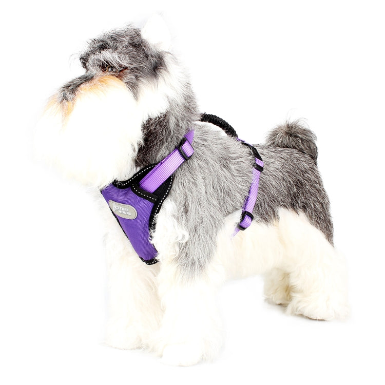 Tuffhound 1639 Dog Harness Lead Leash Collar Belt,Size:M, 2x(40-62;54-75)cm (Purple)