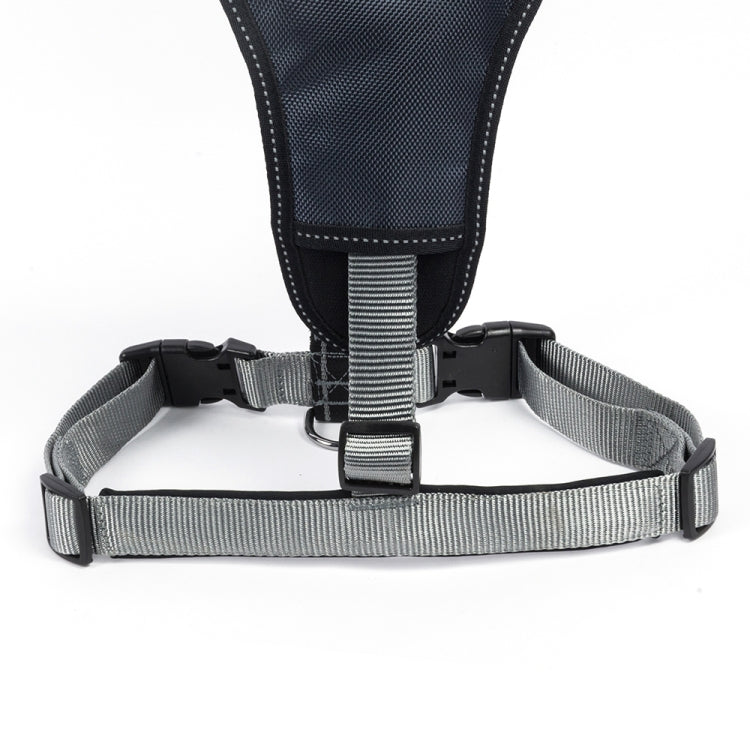 Tuffhound 1639 Dog Harness Lead Leash Collar Belt,Size:S, 1.5x(33-52;42-54)cm (Black Grey)
