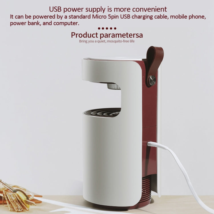 UV Light Inhaled Mosquito Killer Lamp USB Electric Bug Insect Killer Lights Pest Repeller(Wine Red)