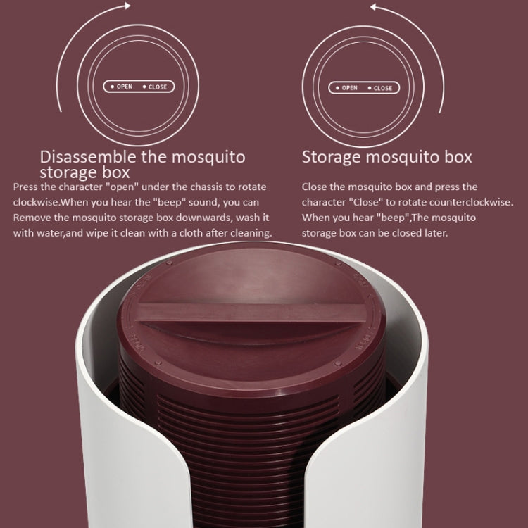 UV Light Inhaled Mosquito Killer Lamp USB Electric Bug Insect Killer Lights Pest Repeller(Wine Red)