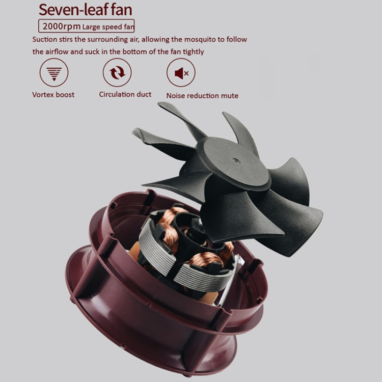 UV Light Inhaled Mosquito Killer Lamp USB Electric Bug Insect Killer Lights Pest Repeller(Wine Red)