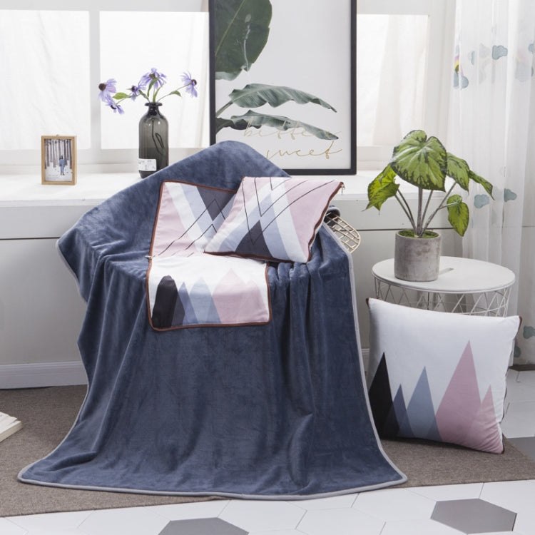 Mountains Pattern Multifunctional Plush Blanket Square Pillow Quilt Office Car Pillow Cushion, Size : M