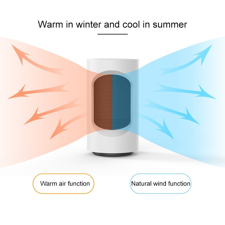 Mini Household Office Shaking Head Desktop Radiator Warmer Electric Heater Warm Air Blower (Black)