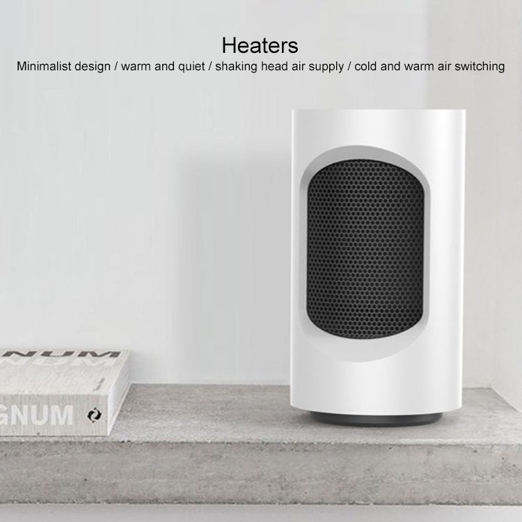 Mini Household Office Shaking Head Desktop Radiator Warmer Electric Heater Warm Air Blower (Black)