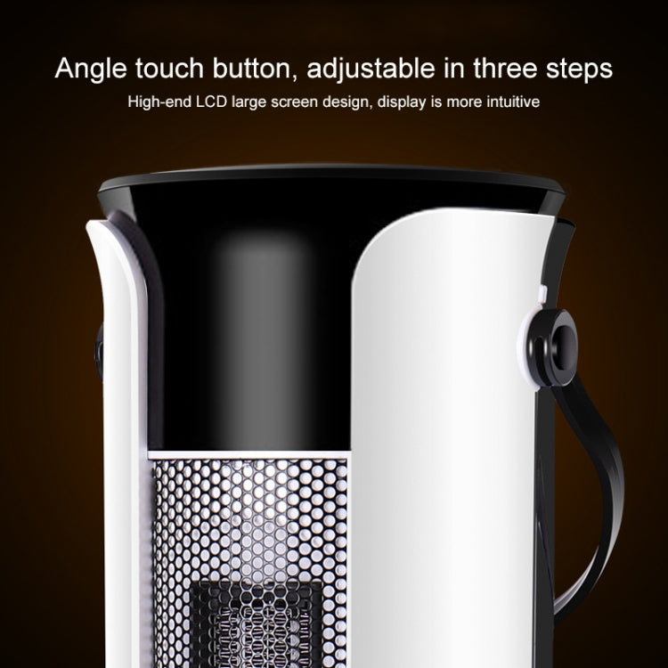 Household Shaking Head Vertical Tower Fan Radiator Warmer Electric Heater Warm Air Blower, Manual Version (White)