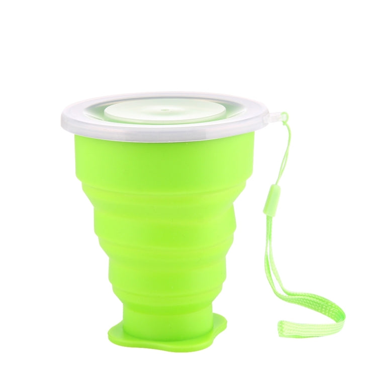 2 PCS 240ml Silicone Telescopic Cup Portable Folding Travel Cup with Lid, Random Color Delivery
