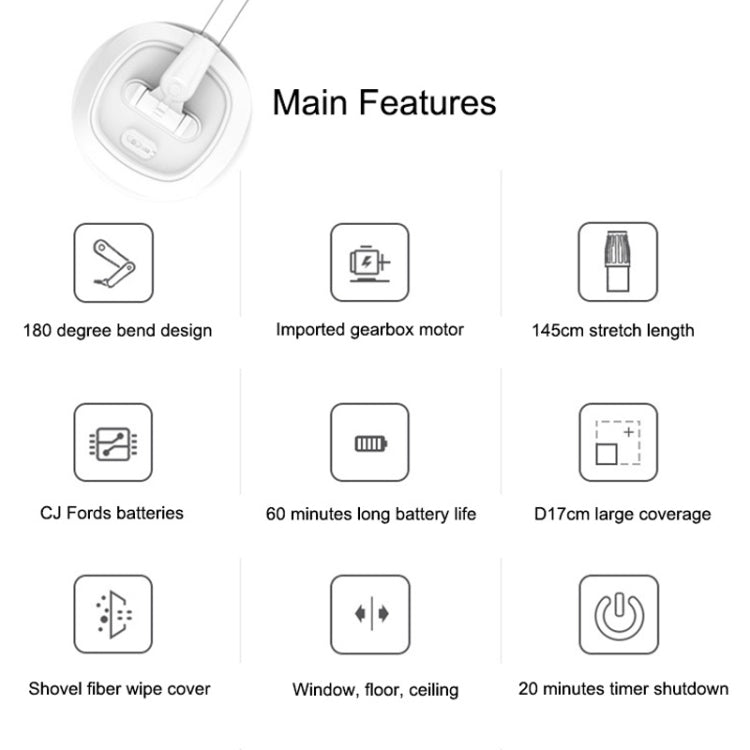 Intelligent Wireless Electric Retractable Glass Ceiling Door And Window Cleaner