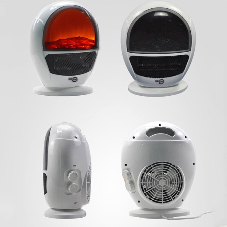 SENHE 3D Imitation Carbon Crystal Flame Shaking Head Radiator Warmer Electric Heater Warm Air Blower(White)