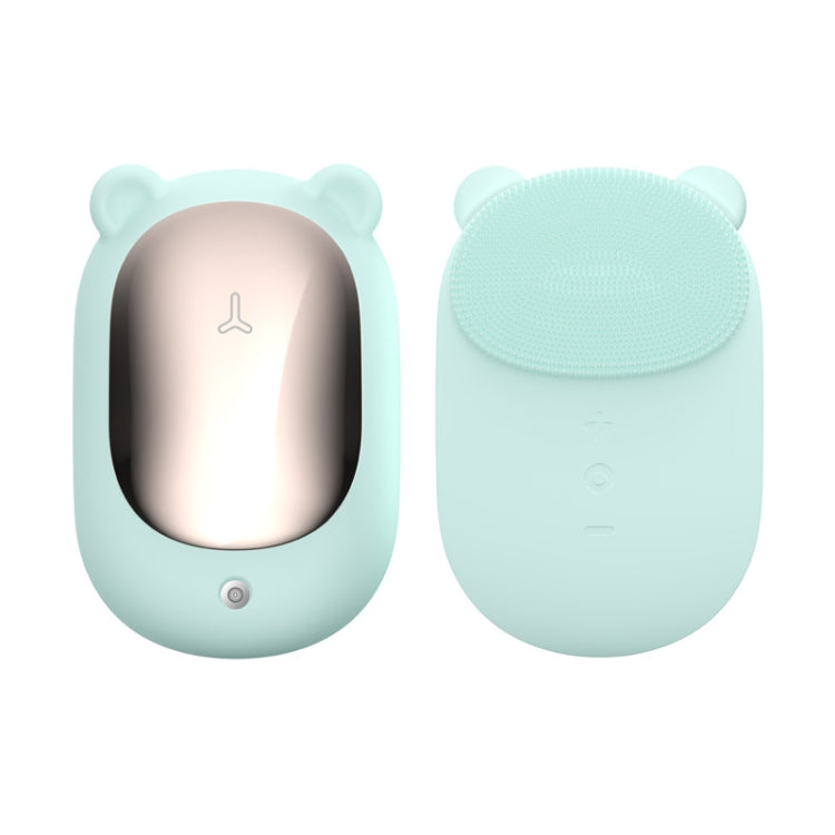 3life-320 2W Cute Bear Portable Electric Sonic Vibration Silicone Facial Wash Brush Cleaner Beauty Massager with Base, DC 5V