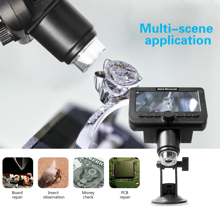 inskam317 1080P 4.3 inch LCD Screen WiFi HD Digital Microscope, Sucker Bracket