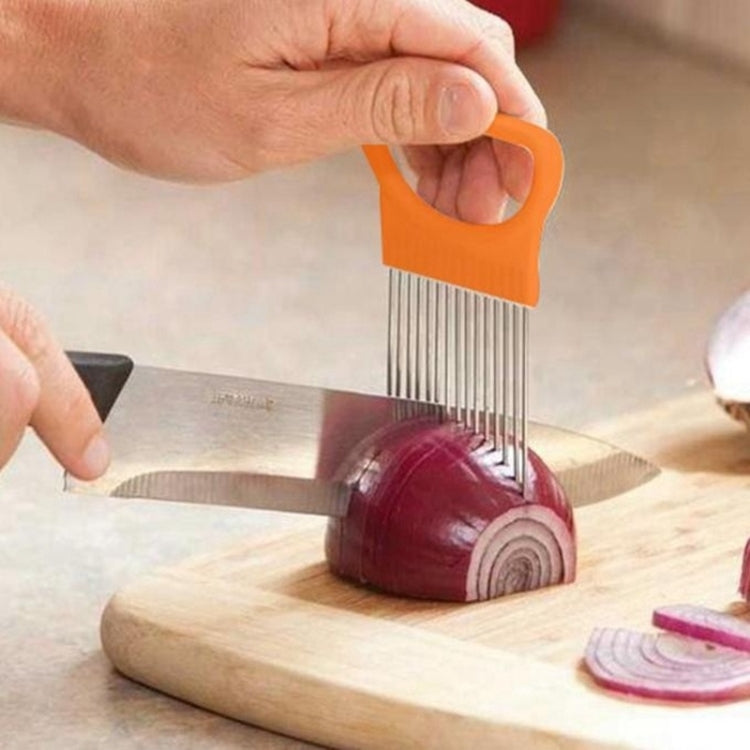 Stainless Steel Vegetable Onion Cutter Holder Meat Needle Kitchen Tools