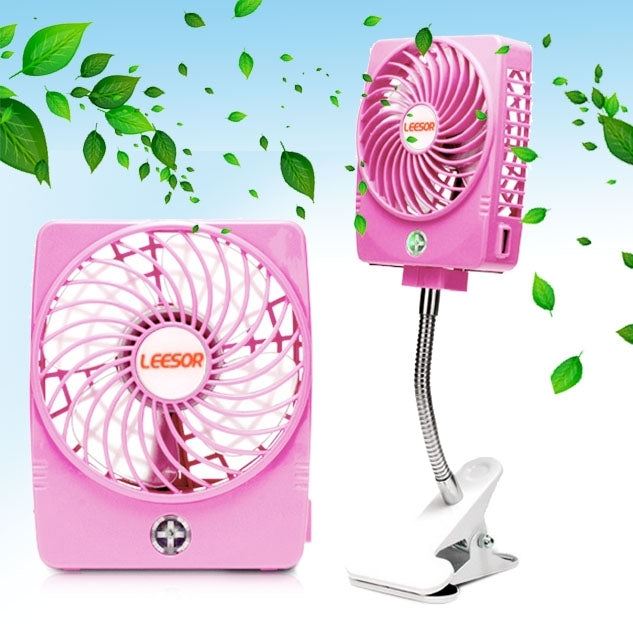 Y-FAN F-97 Portable Rechargeable USB Mini Desktop Fan with Flexible Tube Clip Holder