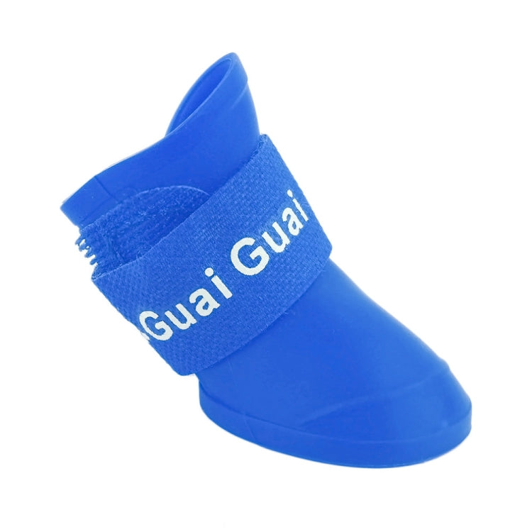 Lovely Pet Dog Shoes Puppy Candy Color Rubber Boots Waterproof Rain Shoes, L, Size:  5.7 x 4.7cm