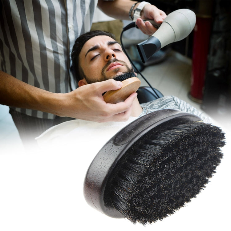 3 PCS MasterLee Men Beard Care Brush Hardwood Handle Wild Boar Bristle Comb(Black)