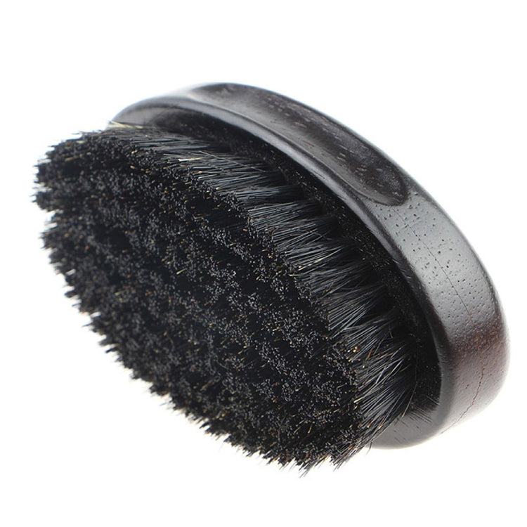 3 PCS MasterLee Men Beard Care Brush Hardwood Handle Wild Boar Bristle Comb(Black)