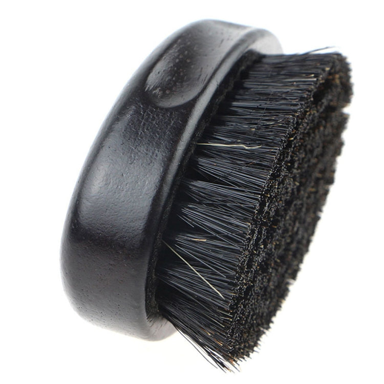 3 PCS MasterLee Men Beard Care Brush Hardwood Handle Wild Boar Bristle Comb(Black)