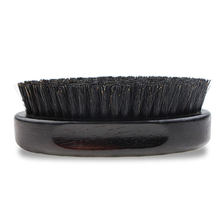 3 PCS MasterLee Men Beard Care Brush Hardwood Handle Wild Boar Bristle Comb(Black)
