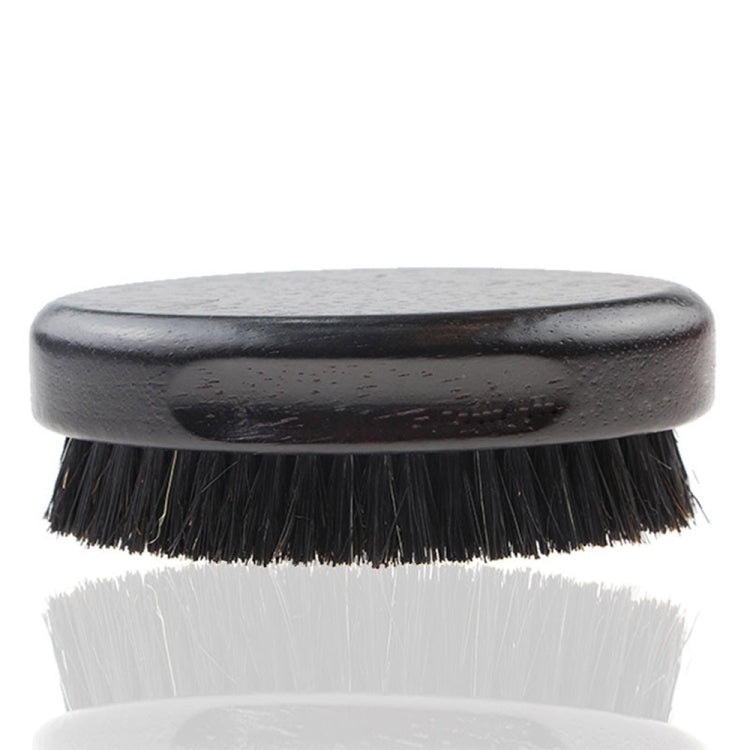 3 PCS MasterLee Men Beard Care Brush Hardwood Handle Wild Boar Bristle Comb(Black)