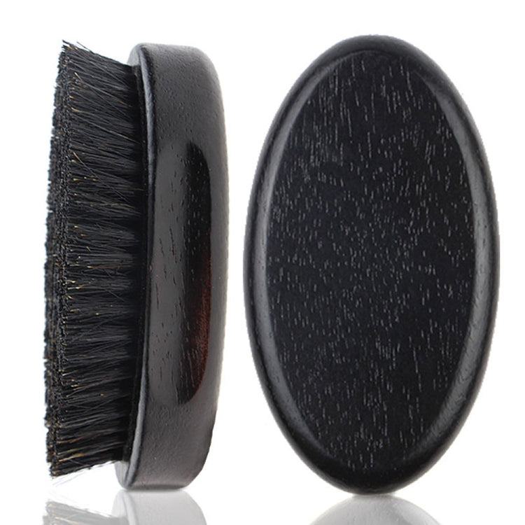 3 PCS MasterLee Men Beard Care Brush Hardwood Handle Wild Boar Bristle Comb(Black)
