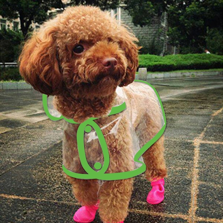 Waterproof Transparent Pet Raincoat Rain Wear Poncho Cloth, XS, Harness Chest Size: 22cm, Back Length: 18cm, Pet Weight: 1.5kg Below