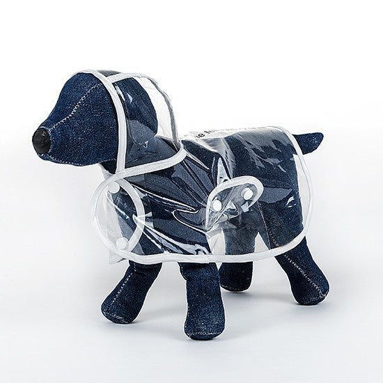 Waterproof Transparent Pet Raincoat Rain Wear Poncho Cloth, L, Harness Chest Size: 40cm, Back Length: 32cm, Pet Weight: 3.5-4.5kg