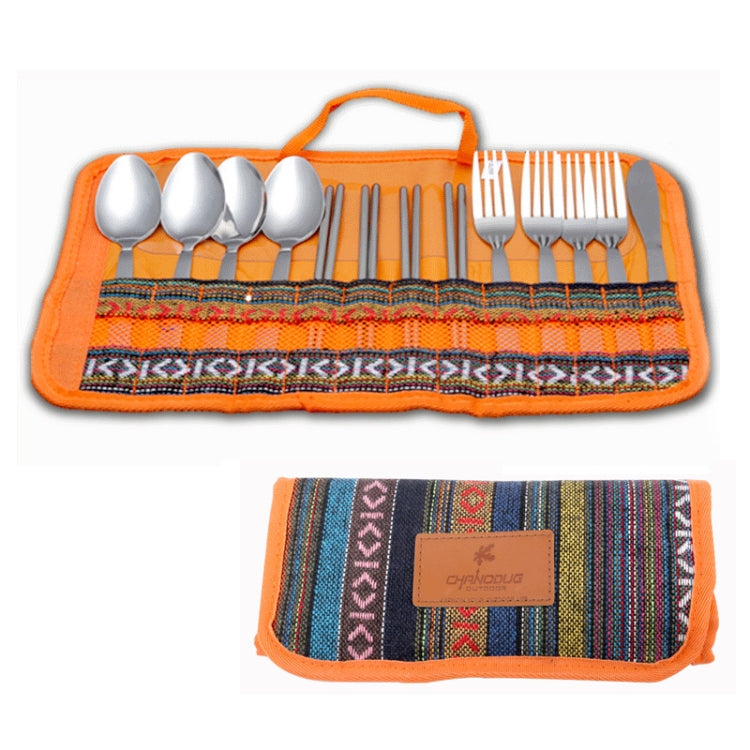 13 in 1 Portable Outdoor Travel Camping Picnic Stainless Steel Tableware Set